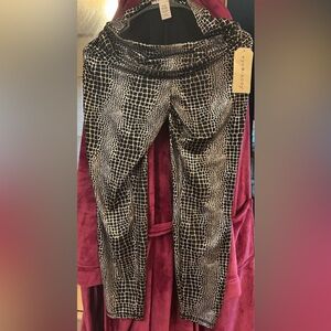 Eye Candy Monochrome Patterned Leggings XL NWT